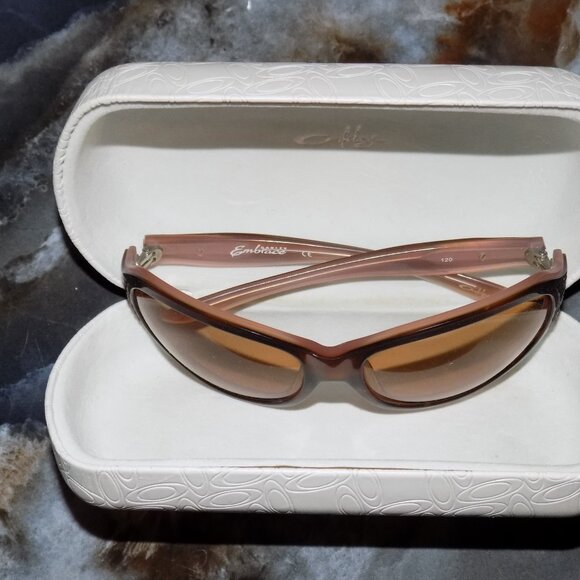 Oakley Wrap Sport Brown/Lavender/Tortoise Sunglasses EUC